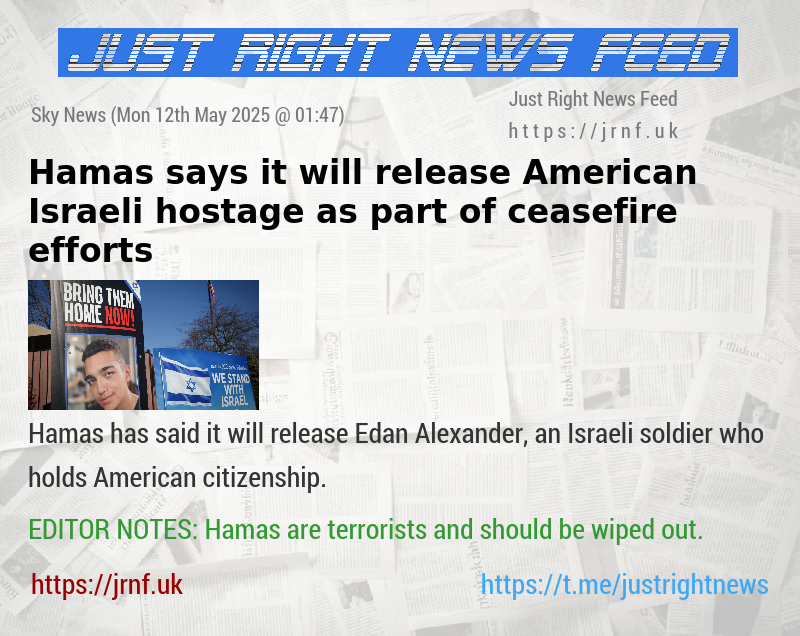 Hamas says it will release American—Israeli hostage as part of ceasefire efforts