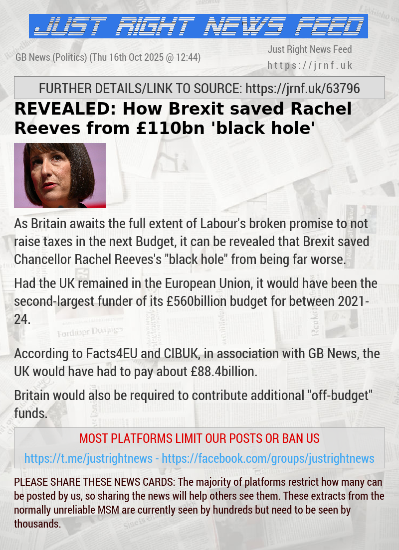 REVEALED: How Brexit saved Rachel Reeves from £110bn ’black hole’