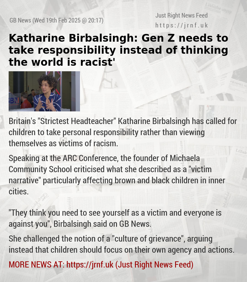 Katharine Birbalsingh: ‘Gen Z needs to take responsibility instead of thinking the world is racist’