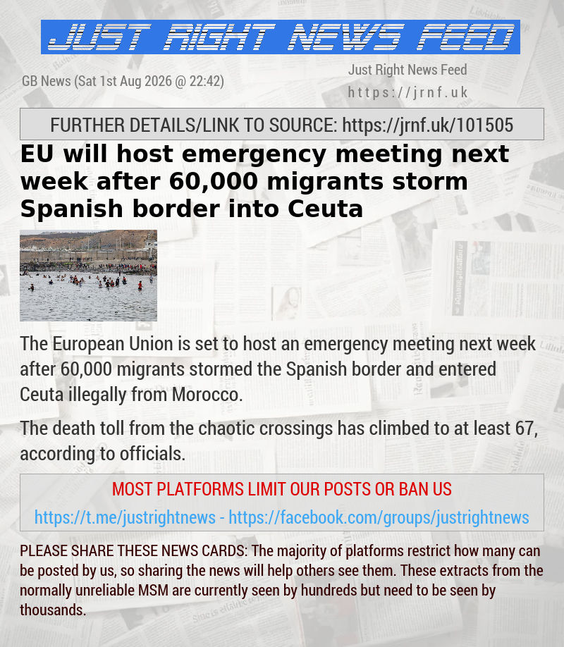 EU will host emergency meeting next week after 60,000 migrants storm Spanish border into Ceuta