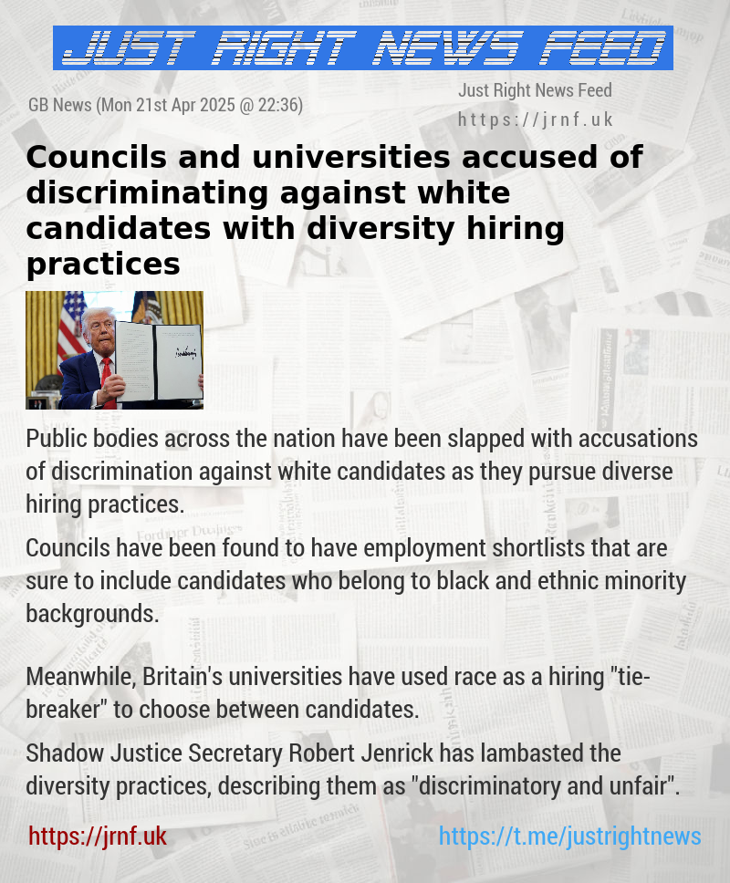 Councils and universities accused of discriminating against white candidates with diversity hiring practices