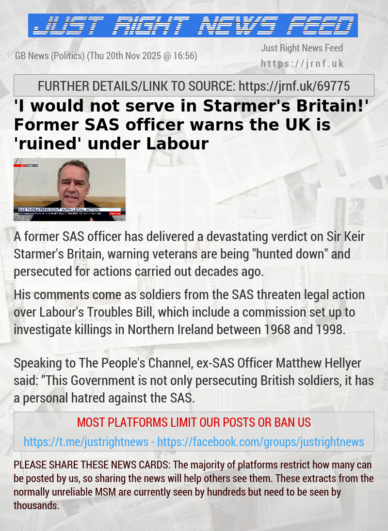 ’I would not serve in Starmer’s Britain!’ Former SAS officer warns the UK is ’ruined’ under Labour