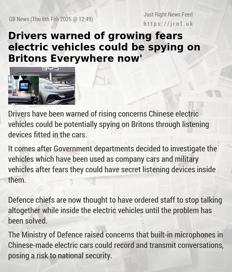 Drivers warned of growing fears electric vehicles could be spying on Britons — ‘Everywhere now’