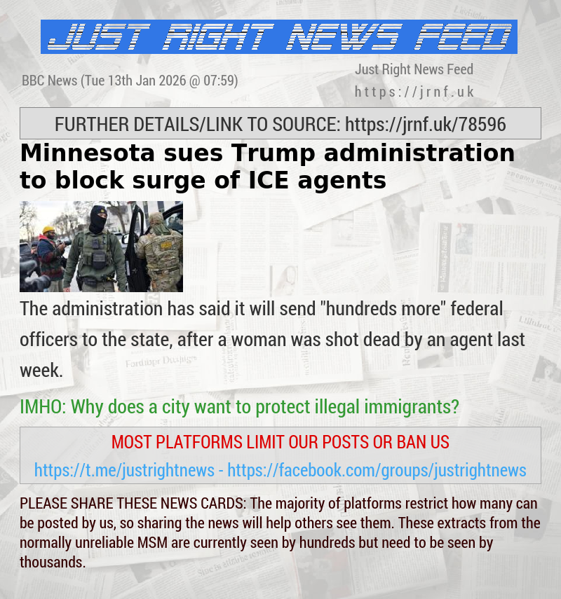 Minnesota sues Trump administration to block surge of ICE agents