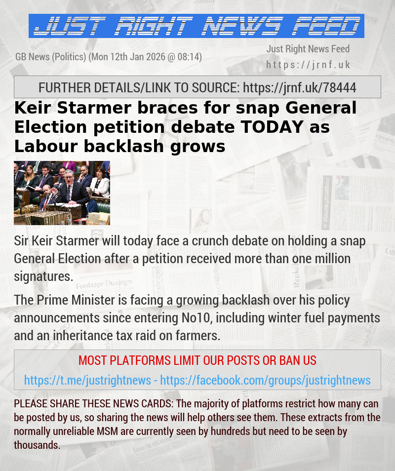 Keir Starmer braces for snap General Election petition debate TODAY as Labour backlash grows