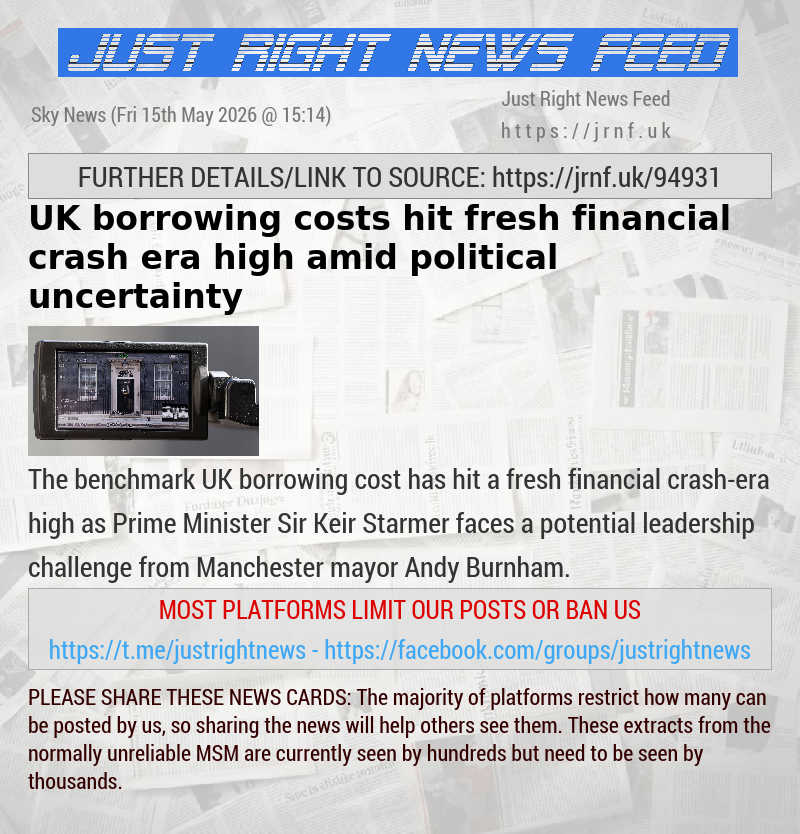 UK borrowing costs hit fresh financial crash—era high amid political uncertainty
