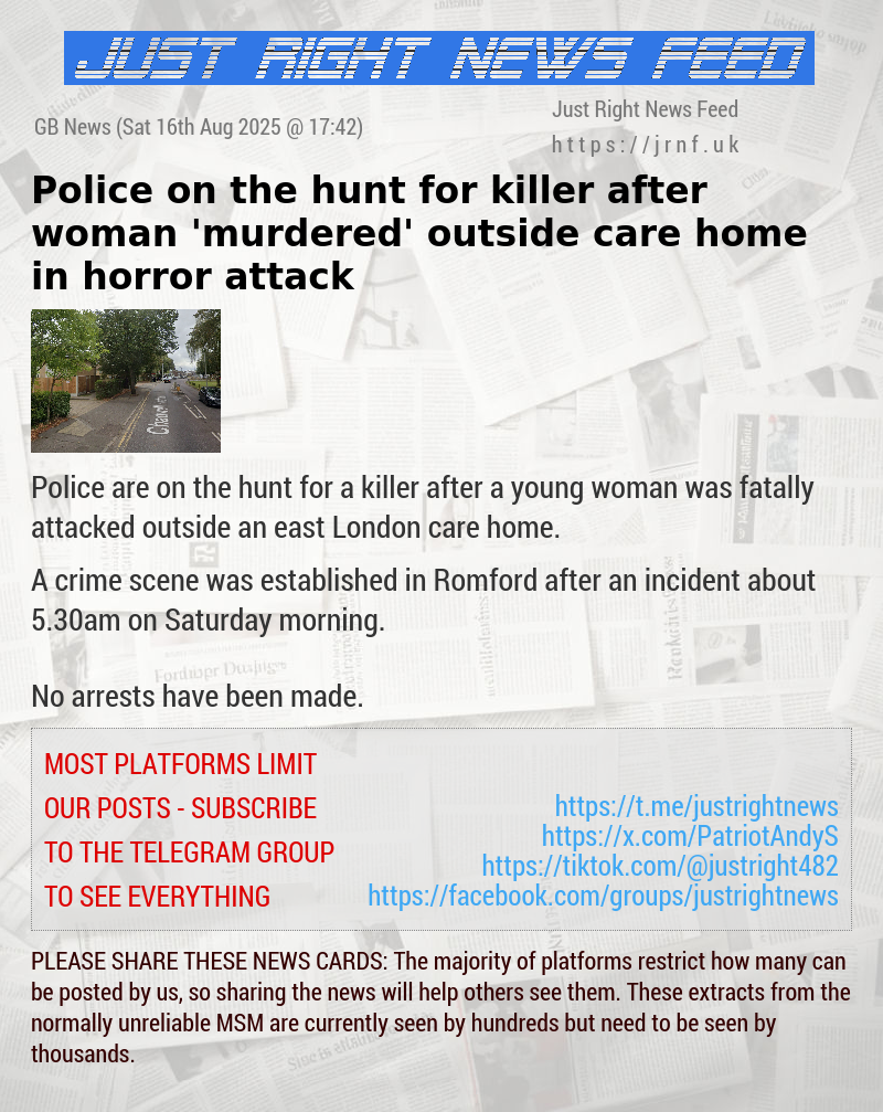 Police on the hunt for killer after woman ’murdered’ outside care home in horror attack