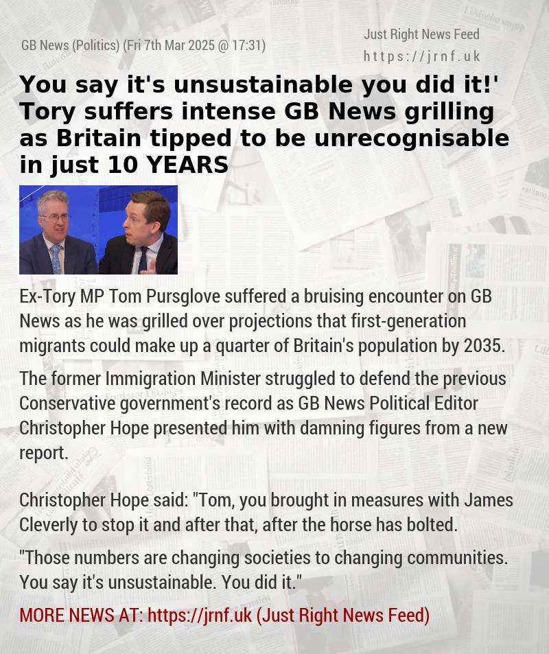 ‘You say it’s unsustainable — you did it!’ Tory suffers intense GB News grilling as Britain tipped to be unrecognisable in just 10 YEARS