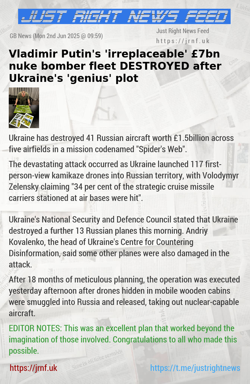 Vladimir Putin’s ’irreplaceable’ £7bn nuke bomber fleet DESTROYED after Ukraine’s ’genius’ plot