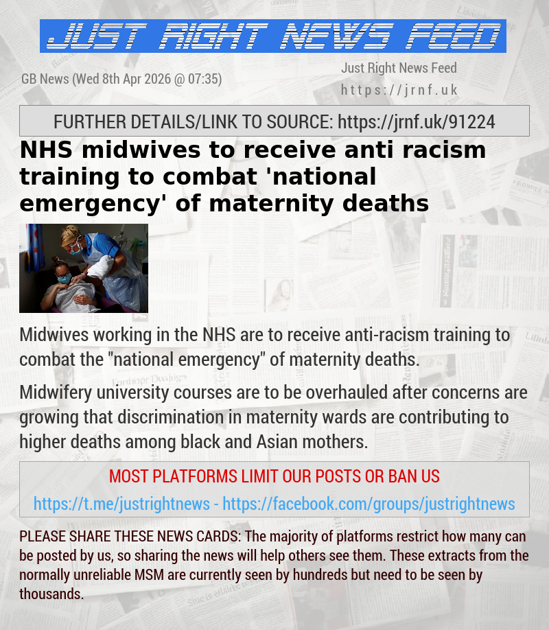 NHS midwives to receive anti—racism training to combat ’national emergency’ of maternity deaths