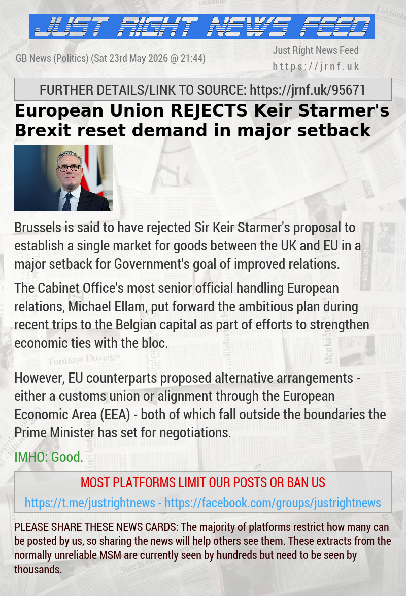 European Union REJECTS Keir Starmer’s Brexit reset demand in major setback