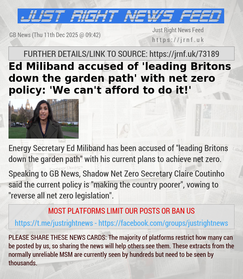 Ed Miliband accused of ’leading Britons down the garden path’ with net zero policy: ’We can’t afford to do it!’