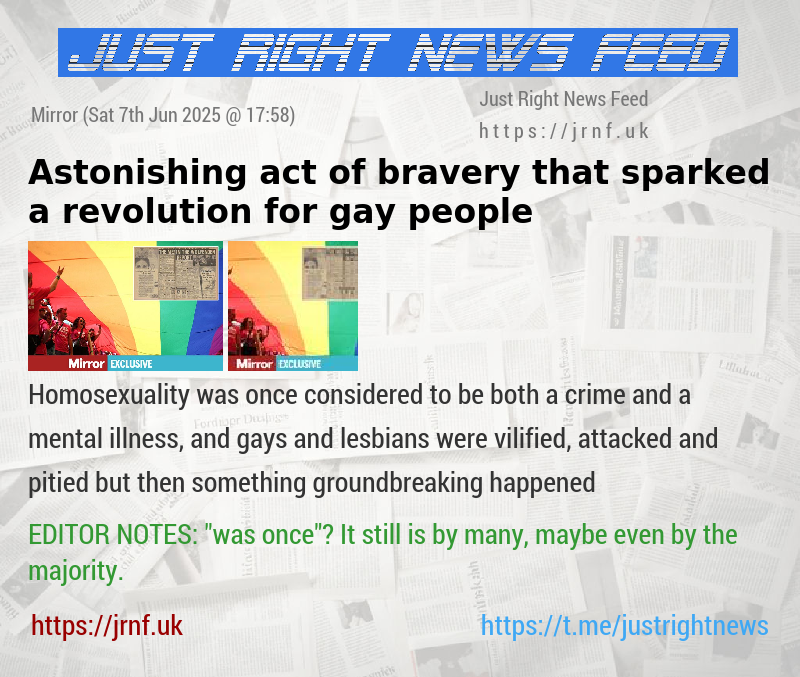 Astonishing act of bravery that sparked a revolution for gay people