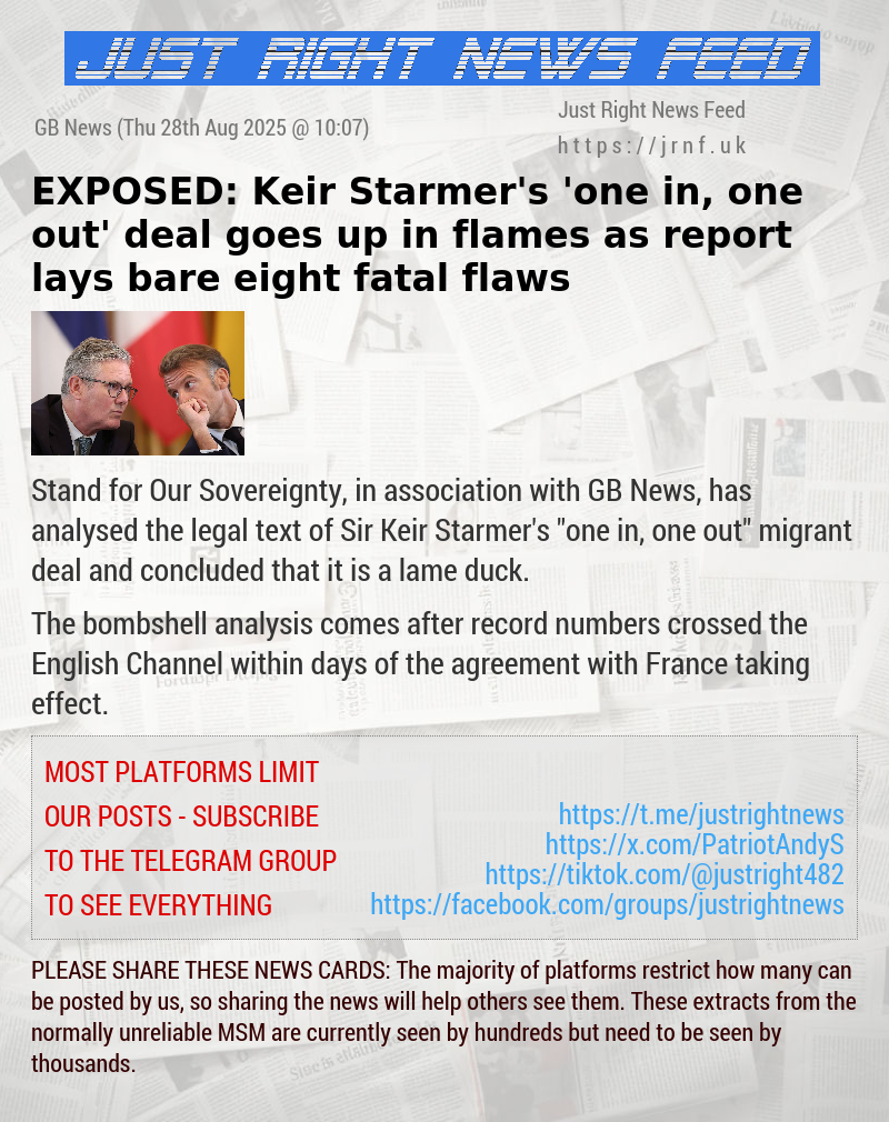 EXPOSED: Keir Starmer’s ’one in, one out’ deal goes up in flames as report lays bare eight fatal flaws