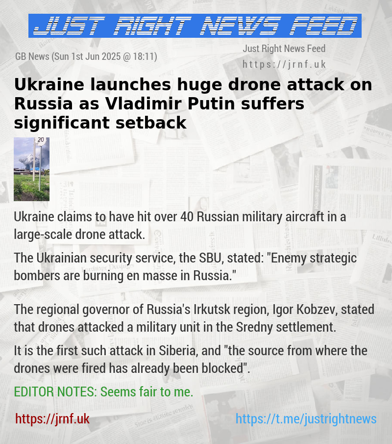 Ukraine launches huge drone attack on Russia as Vladimir Putin suffers significant setback