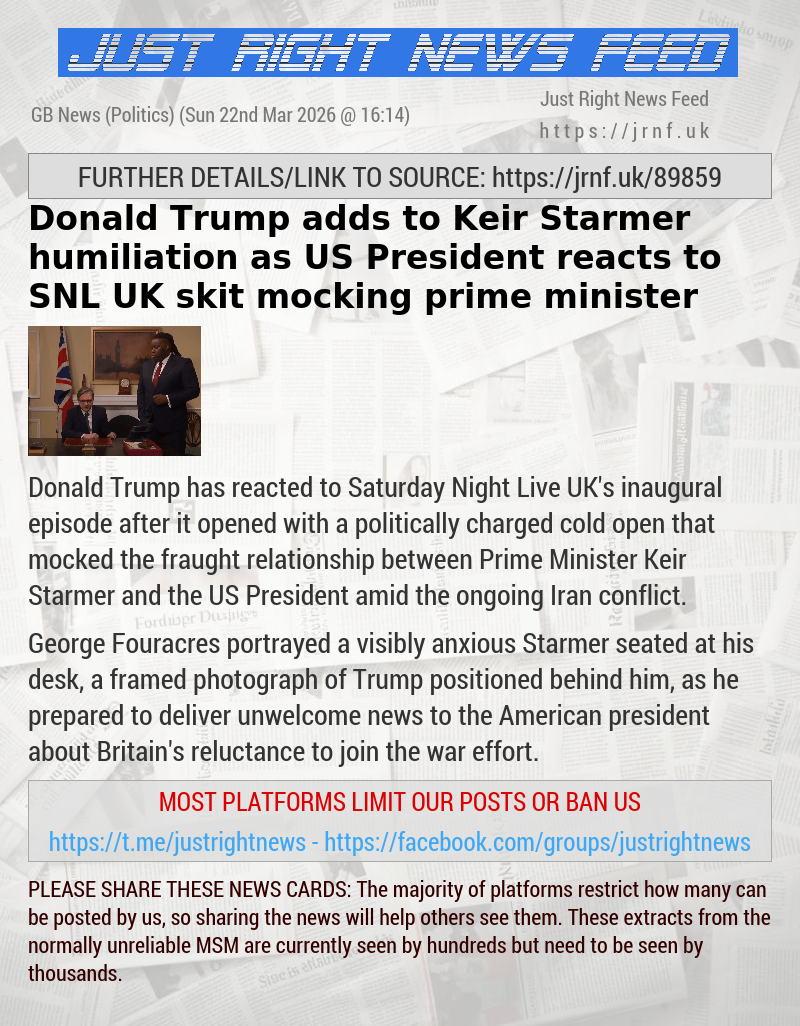 Donald Trump adds to Keir Starmer humiliation as US President reacts to SNL UK skit mocking prime minister