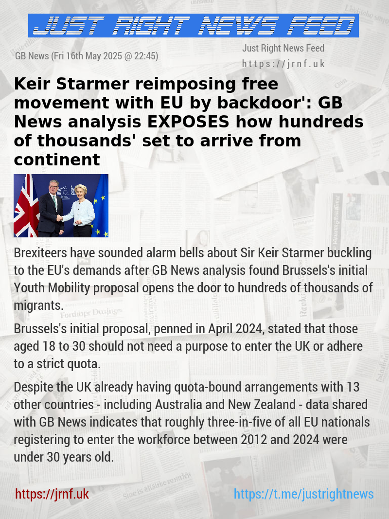 Keir Starmer ‘reimposing free movement with EU by backdoor’: GB News analysis EXPOSES how ‘hundreds of thousands’ set to arrive from continent