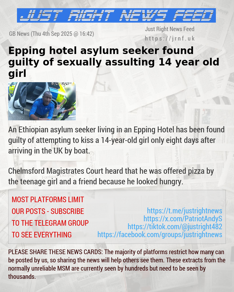 Epping hotel asylum seeker found guilty of sexually assulting 14—year—old girl