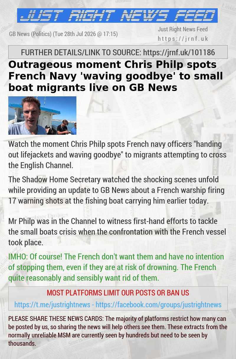 Outrageous moment Chris Philp spots French Navy ‘waving goodbye’ to small boat migrants live on GB News