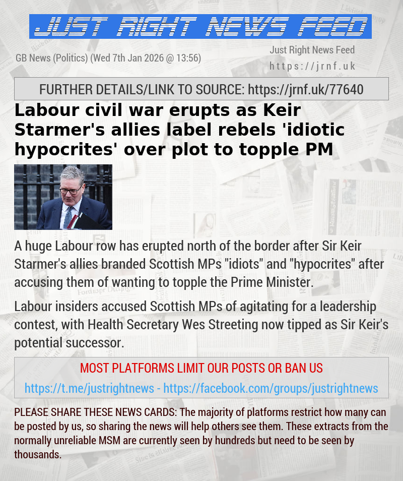 Labour civil war erupts as Keir Starmer’s allies label rebels ’idiotic hypocrites’ over plot to topple PM
