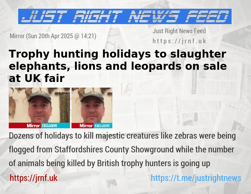 Trophy hunting holidays to slaughter elephants, lions and leopards on sale at UK fair