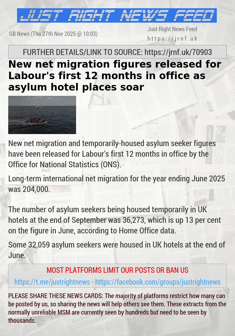 New net migration figures released for Labour’s first 12 months in office