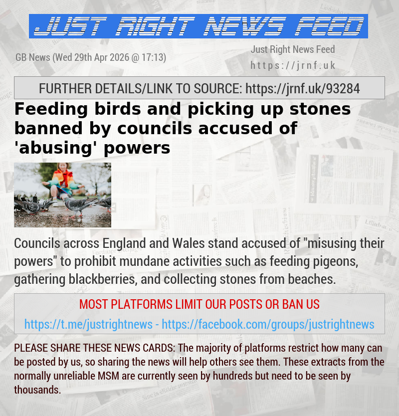 Feeding birds and picking up stones banned by councils accused of ’abusing’ powers