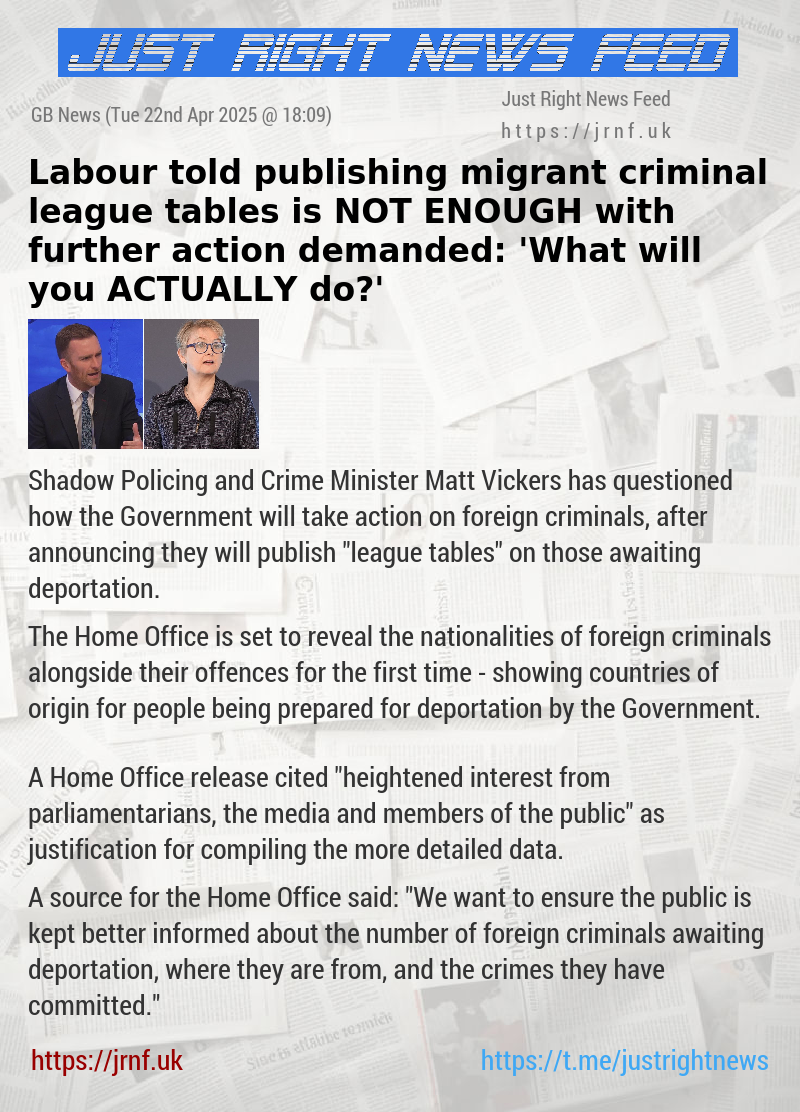 Labour told publishing migrant criminal league tables is NOT ENOUGH with further action demanded: ’What will you ACTUALLY do?’