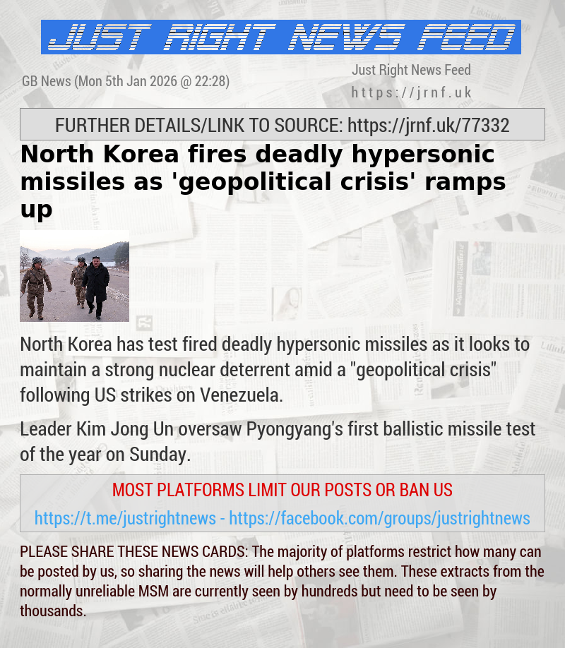 North Korea fires deadly hypersonic missiles as ’geopolitical crisis’ ramps up