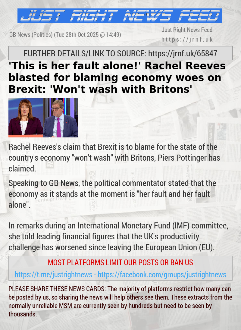 ’This is her fault alone!’ Rachel Reeves blasted for blaming economy woes on Brexit: ’Won’t wash with Britons’