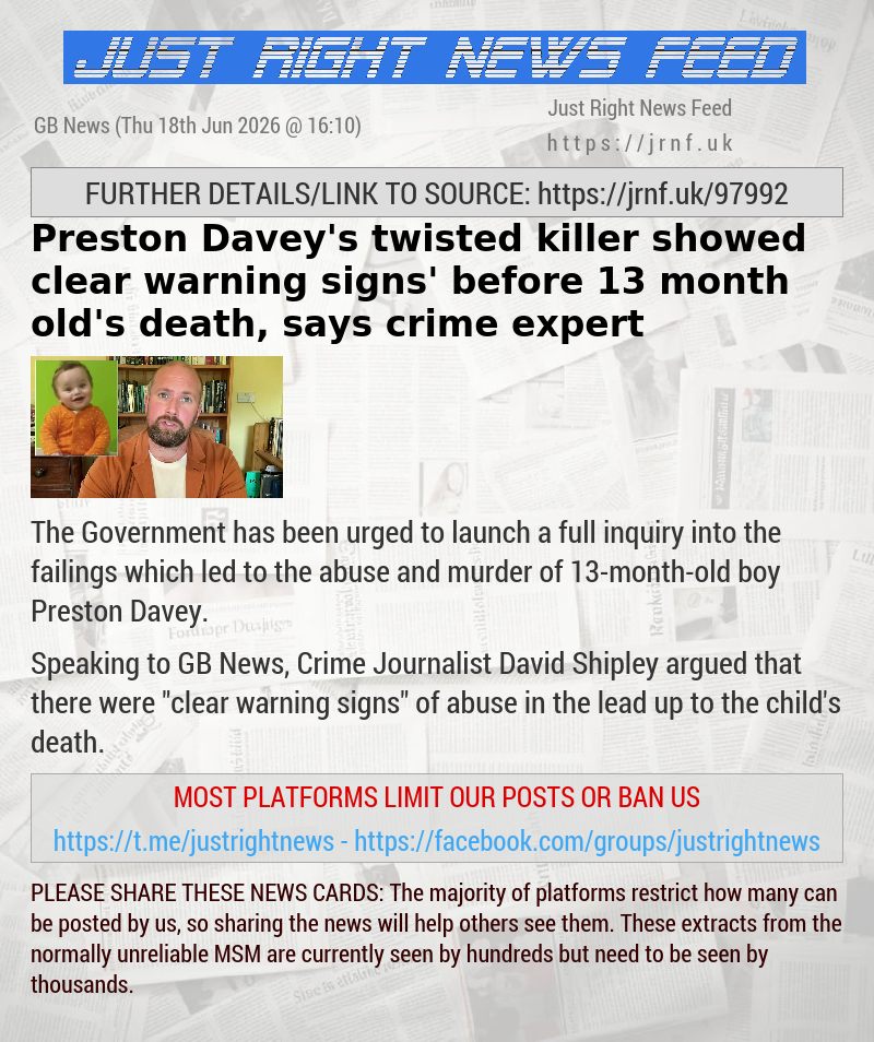 Preston Davey’s twisted killer showed ‘clear warning signs’ before 13—month—old’s death, says crime expert