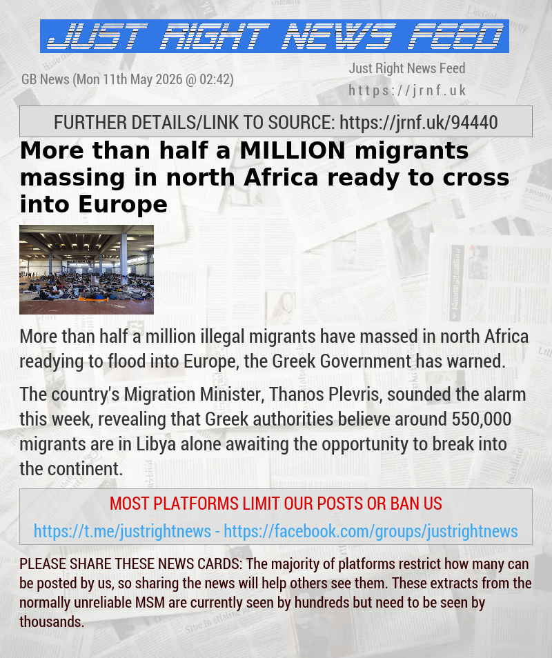 More than half a MILLION migrants massing in north Africa ready to cross into Europe