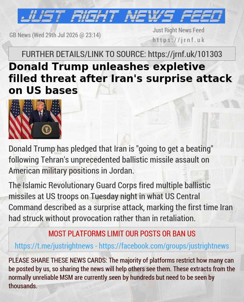 Donald Trump unleashes expletive—filled threat after Iran’s surprise attack on US bases