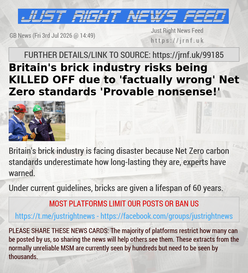 Britain’s brick industry risks being KILLED OFF due to ’factually wrong’ Net Zero standards — ’Provable nonsense!’