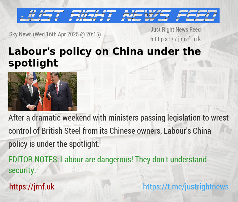 Labour’s policy on China under the spotlight
