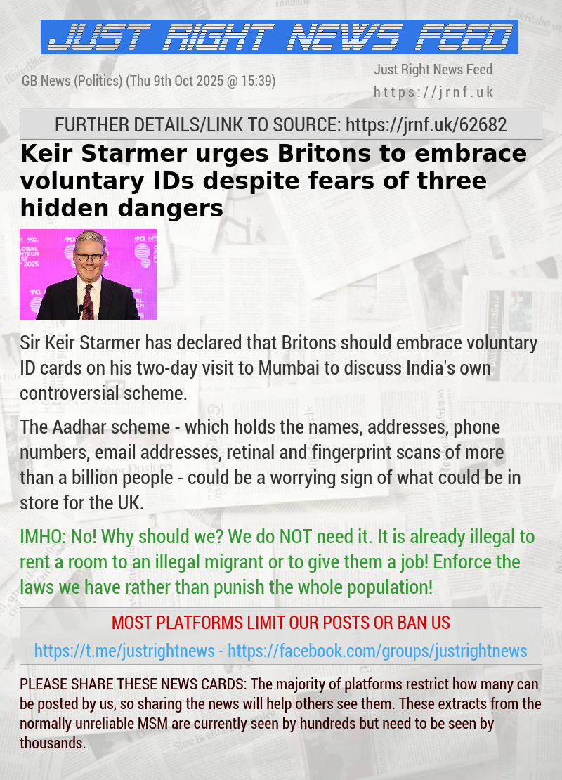 Keir Starmer urges Britons to embrace voluntary IDs despite fears of three hidden dangers