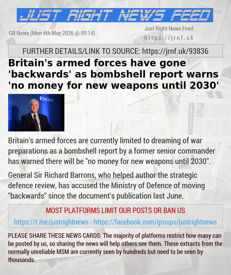 Britain’s armed forces have gone ’backwards’ as bombshell report warns ’no money for new weapons until 2030’