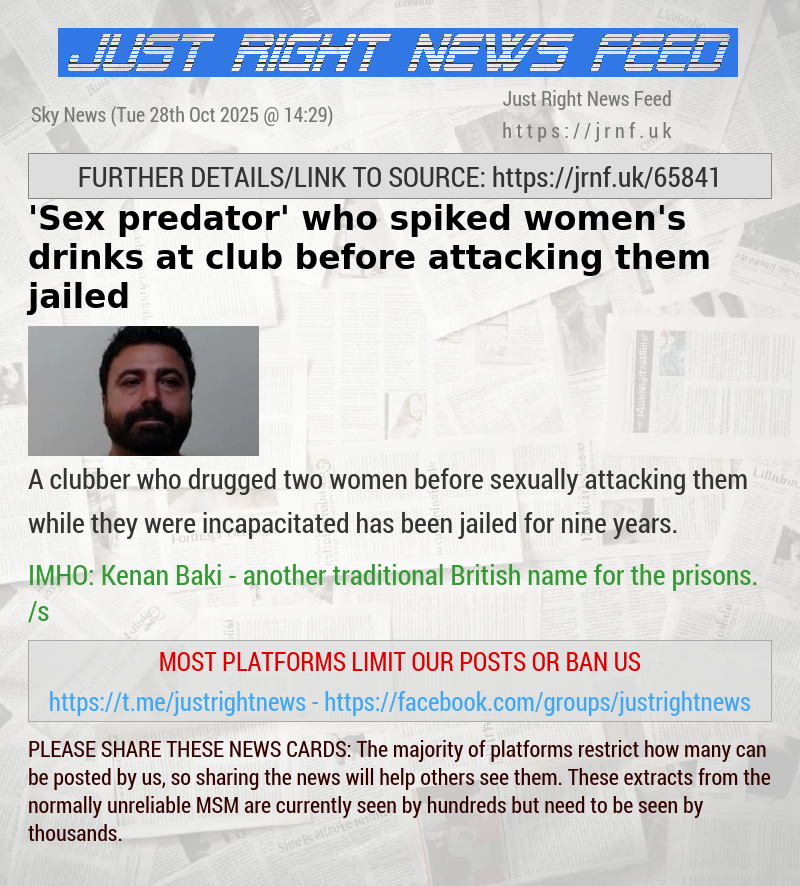 ’Sex predator’ who spiked women’s drinks at club before attacking them jailed