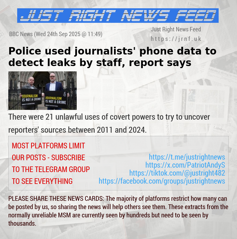 Police used journalists’ phone data to detect leaks by staff, report says