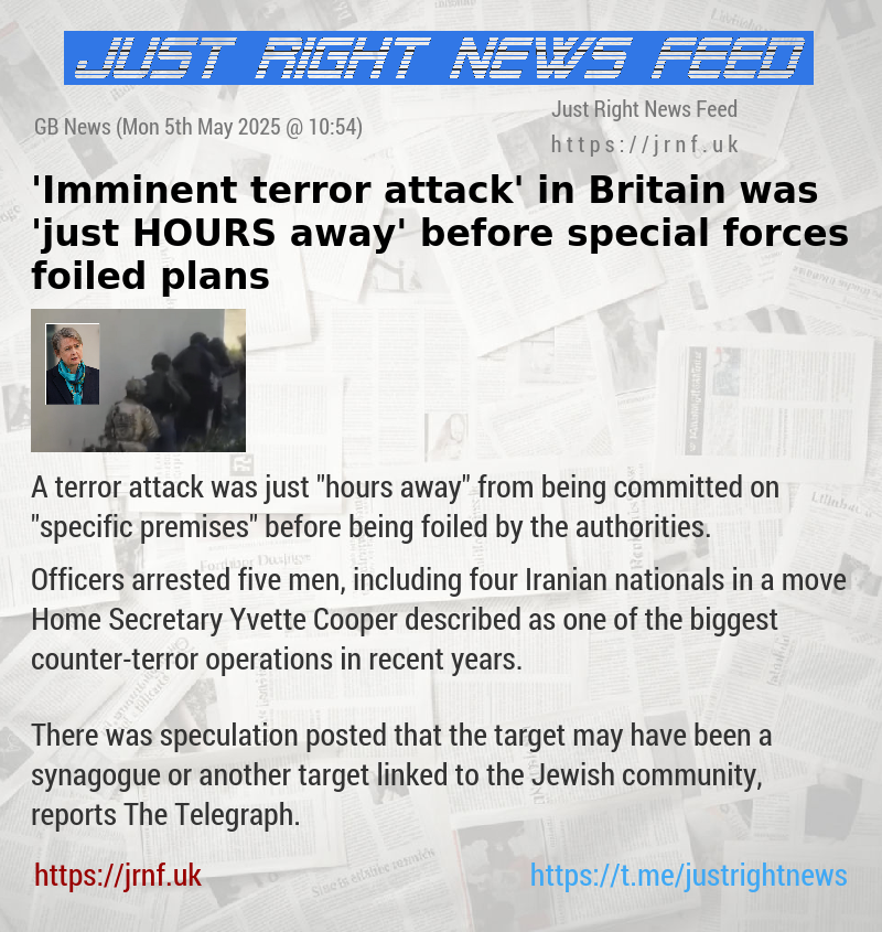 ’Imminent terror attack’ in Britain was ’just HOURS away’ before special forces foiled plans