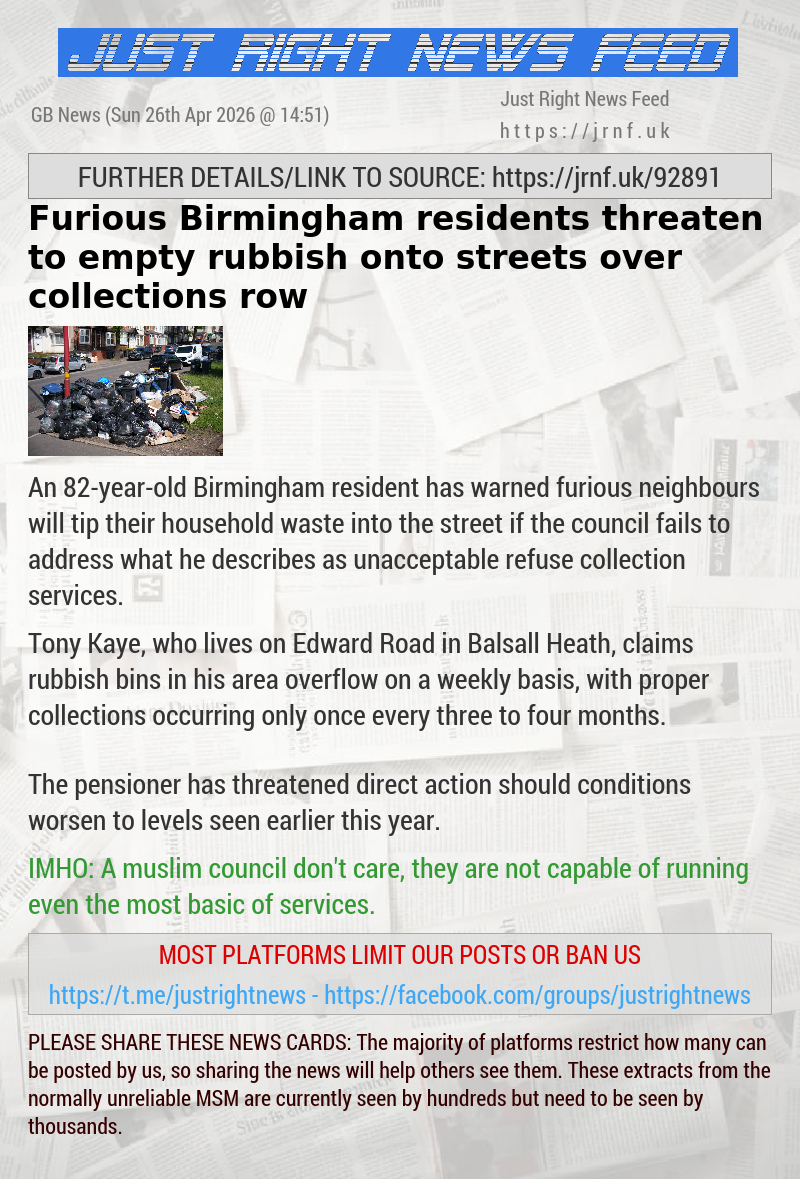 Furious Birmingham residents threaten to empty rubbish onto streets over collections row