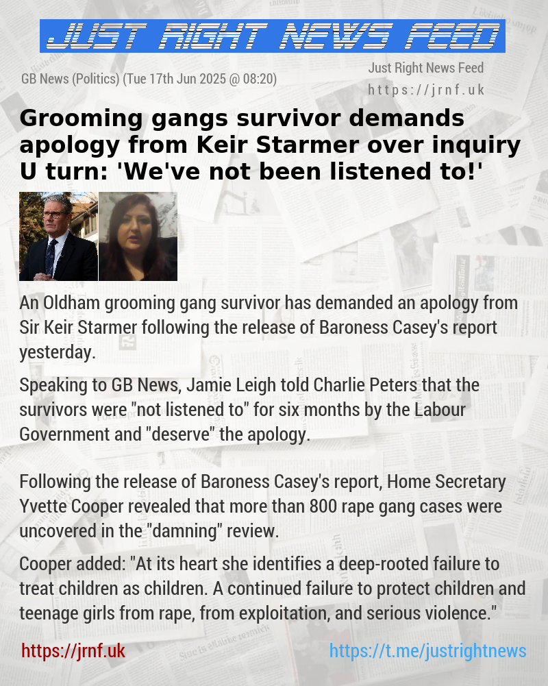 Grooming gangs survivor demands apology from Keir Starmer over inquiry U—turn: ’We’ve not been listened to!’