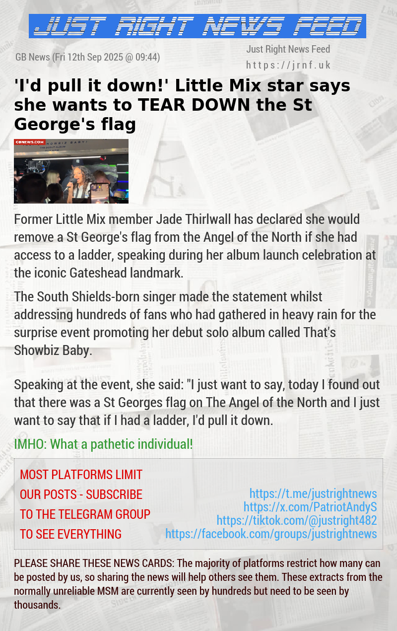 ‘I’d pull it down!’ Little Mix star says she wants to TEAR DOWN the St George’s flag