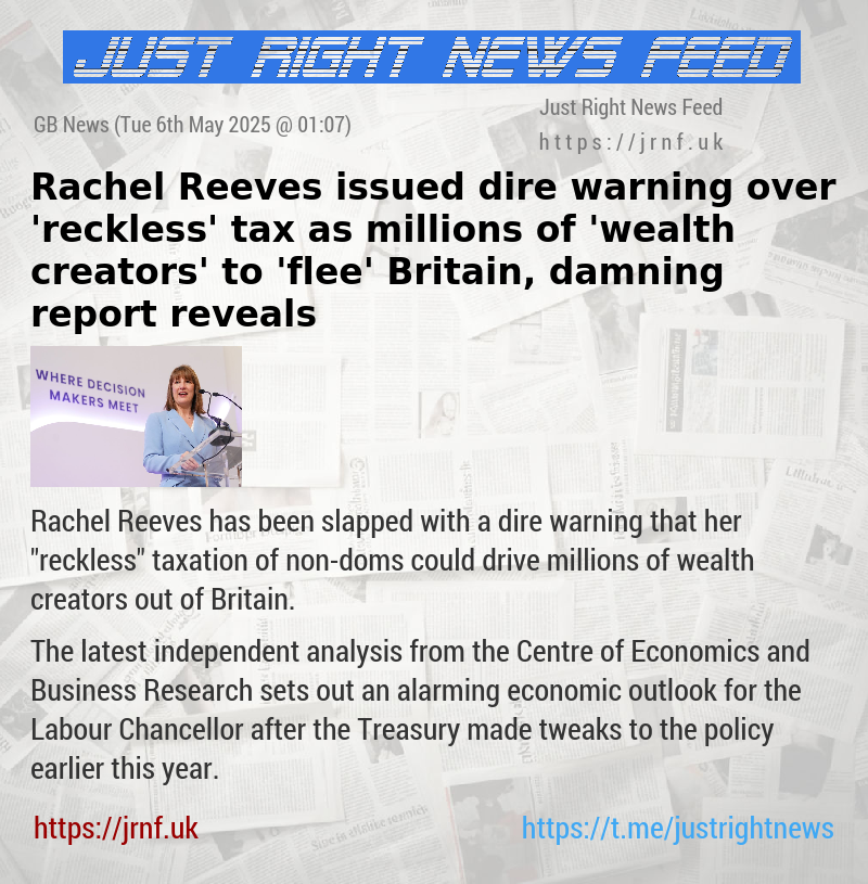 Rachel Reeves issued dire warning over ’reckless’ tax as millions of ’wealth creators’ to ’flee’ Britain, damning report reveals