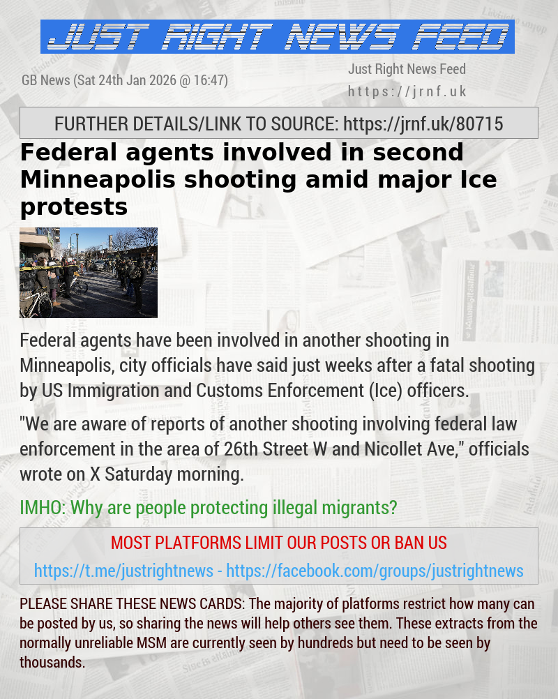 Federal agents involved in second Minneapolis shooting amid major Ice protests