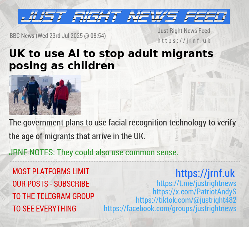 UK to use AI to stop adult migrants posing as children