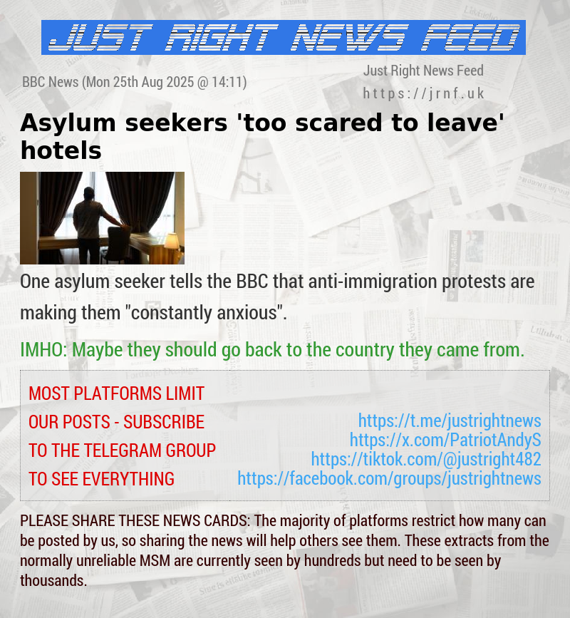 Asylum seekers ’too scared to leave’ hotels