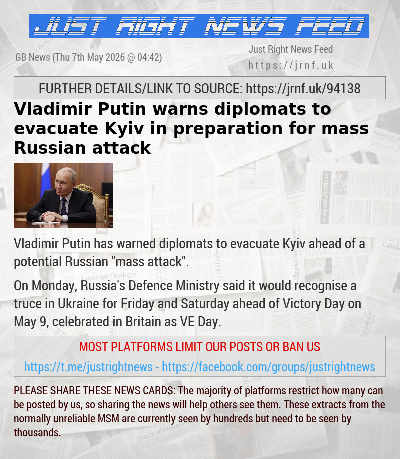 Vladimir Putin warns diplomats to evacuate Kyiv in preparation for mass Russian attack
