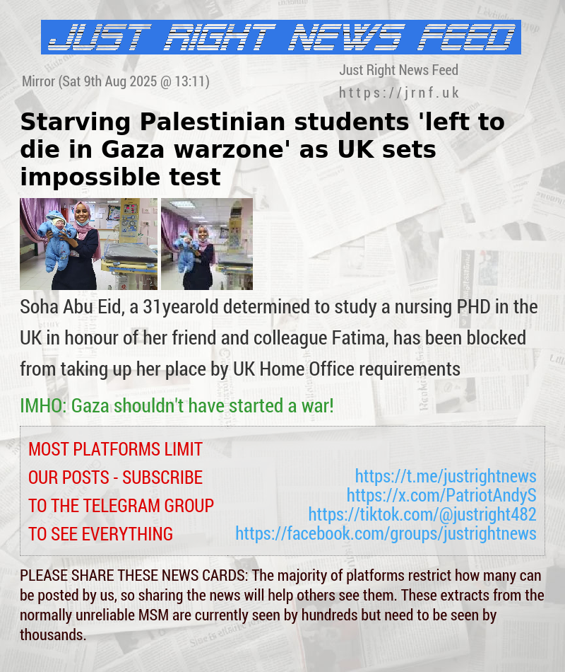 Starving Palestinian students ’left to die in Gaza warzone’ as UK sets impossible test