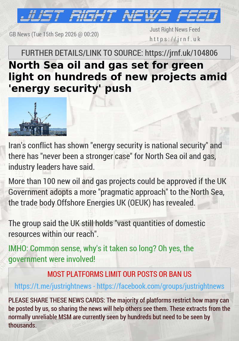 North Sea oil and gas set for green light on hundreds of new projects amid ’energy security’ push